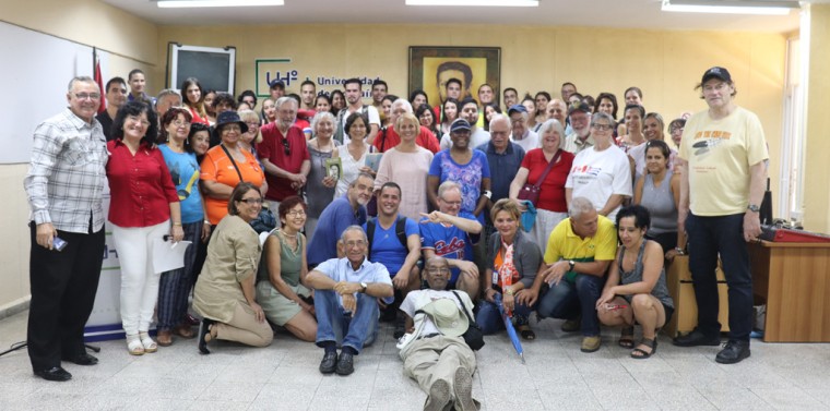Encuentro con la Brigada de solidaridad canadiense con Cuba Calixto García, en el XIII aniversario de la Cátedra de Estudios Canadienses de la UHo. Desarrollado en la sede Celia Sánchez Manduley, el 30 de noviembre de 2018-UHO/Foto: Yudith Rojas Tamayo